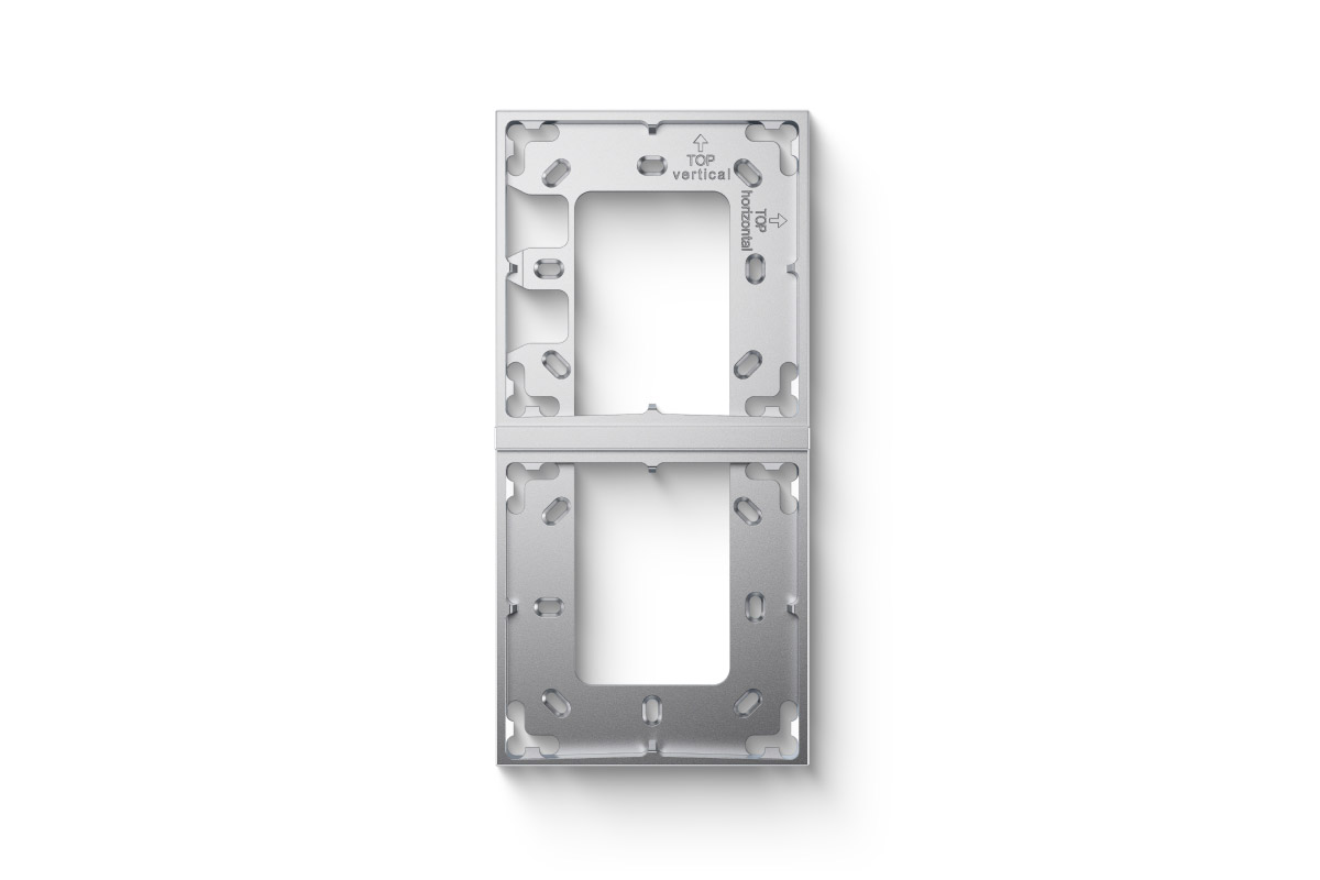 Loxone Montagerahmen 2-fach Silber